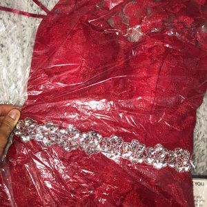 prom/semi formal red dress